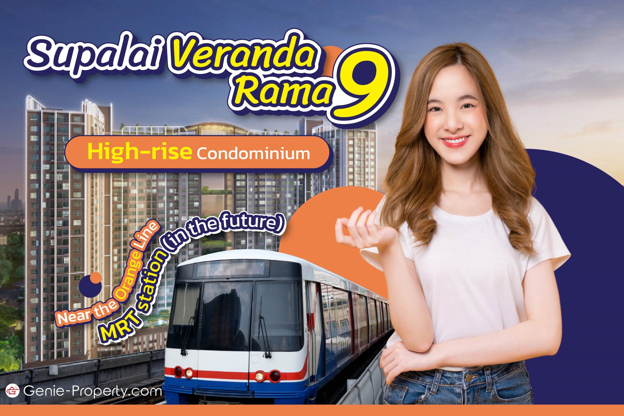 image for Supalai Veranda Rama 9 High-rise Condominium Near the Orange Line MRT station (in the future)