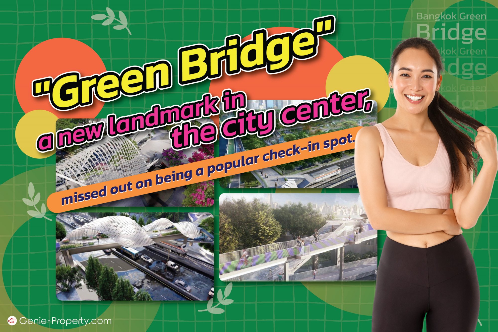 image for "Green Bridge," a new landmark in the city center, missed out on being a popular check-in spot.